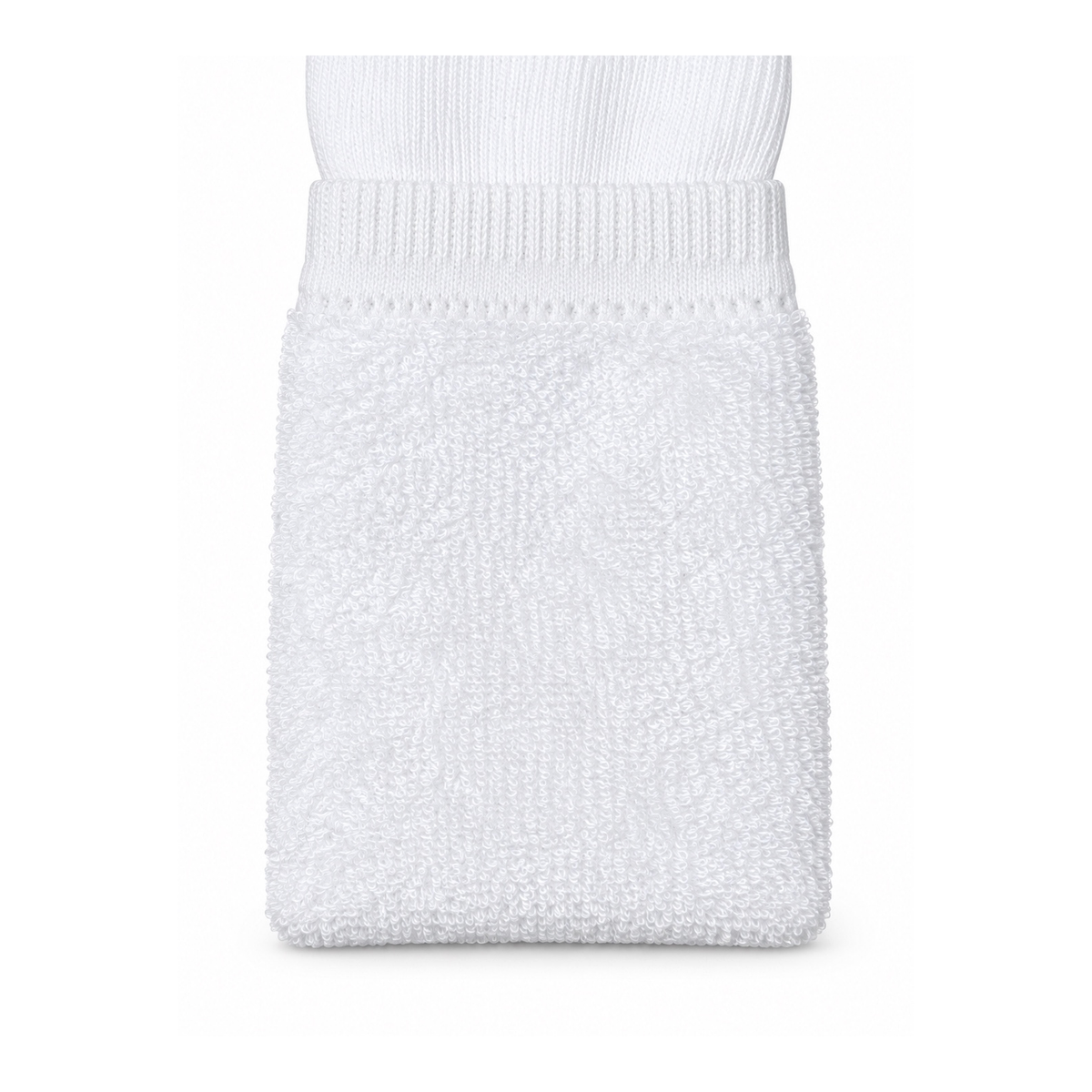 White sport socks soft terry inside close-up