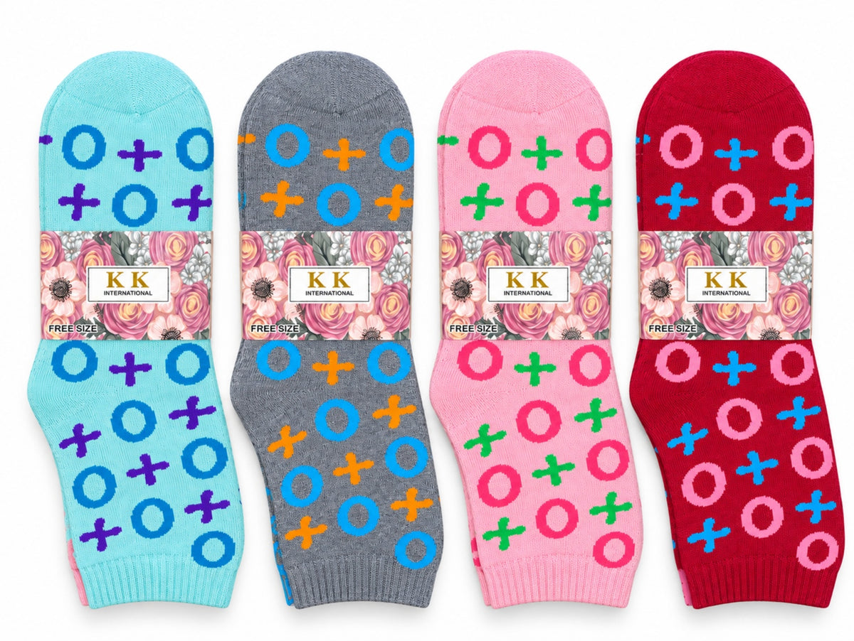 Women's Winter Thick Crew Socks – Color Symbol Collection – 12 Pair Pack
