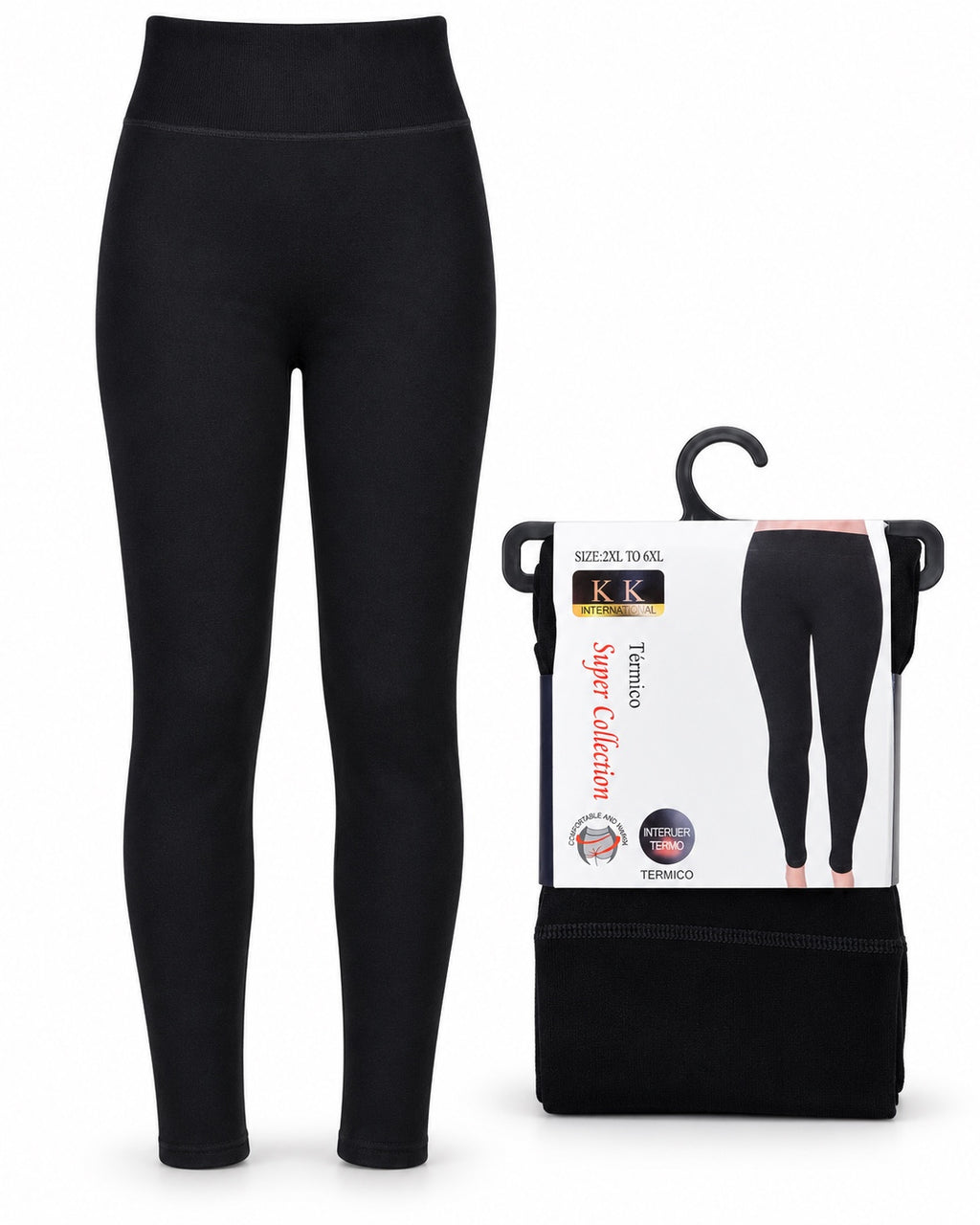 Black thermal fleece pant with original packaging