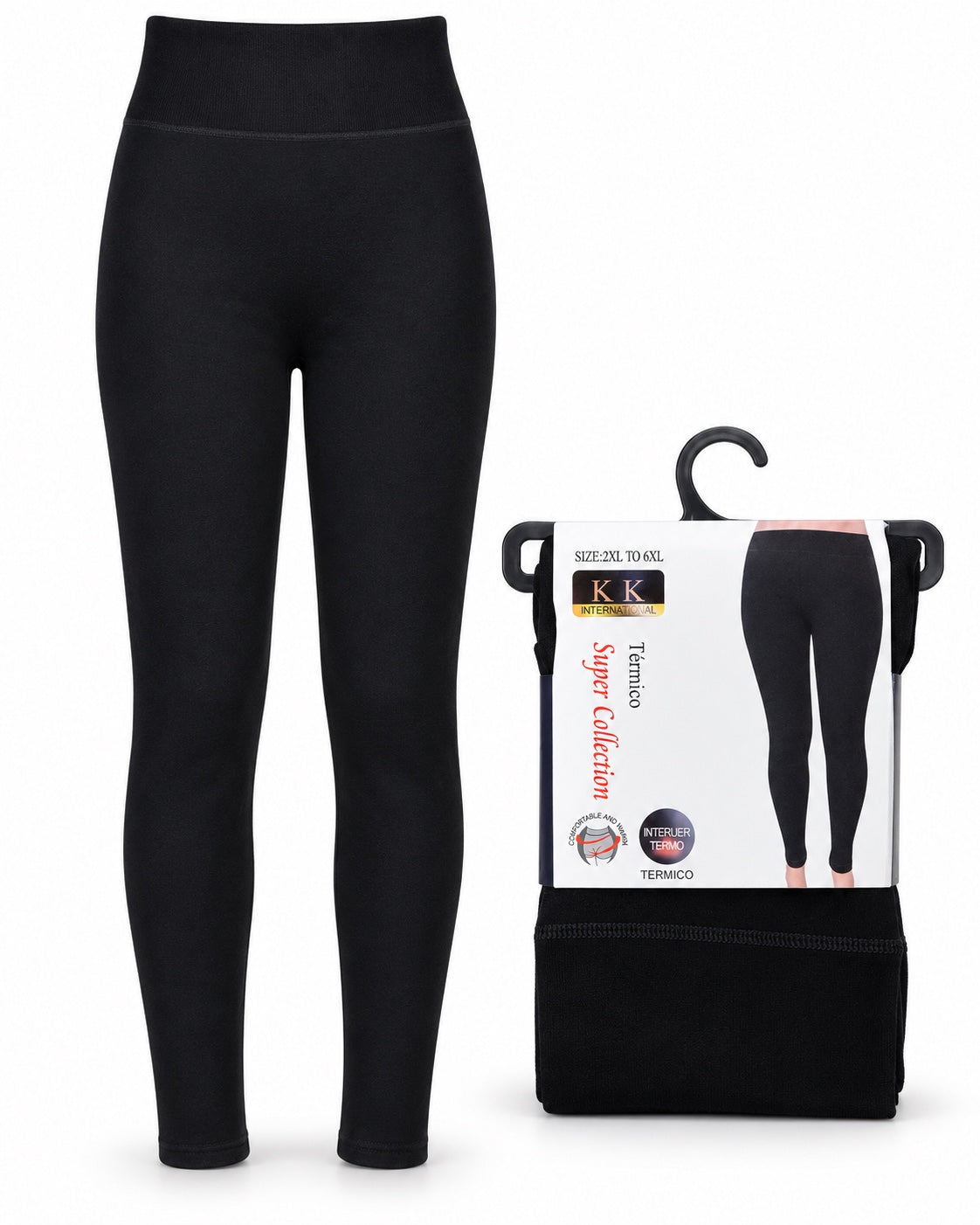 Black thermal fleece pant with original packaging