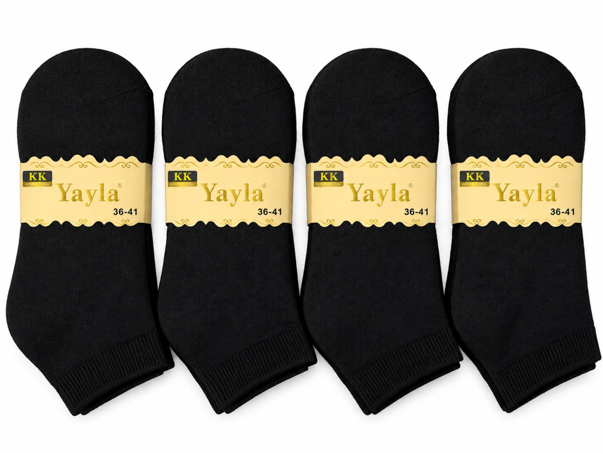 Ladies' thick winter socks, classic black, size 36-41